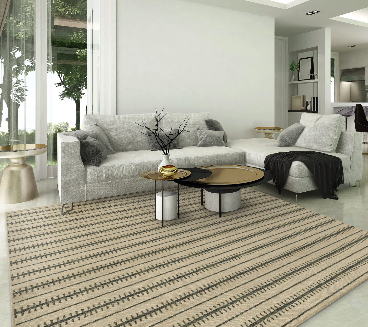 Ticking Stripe 2 by Crescent Carpet