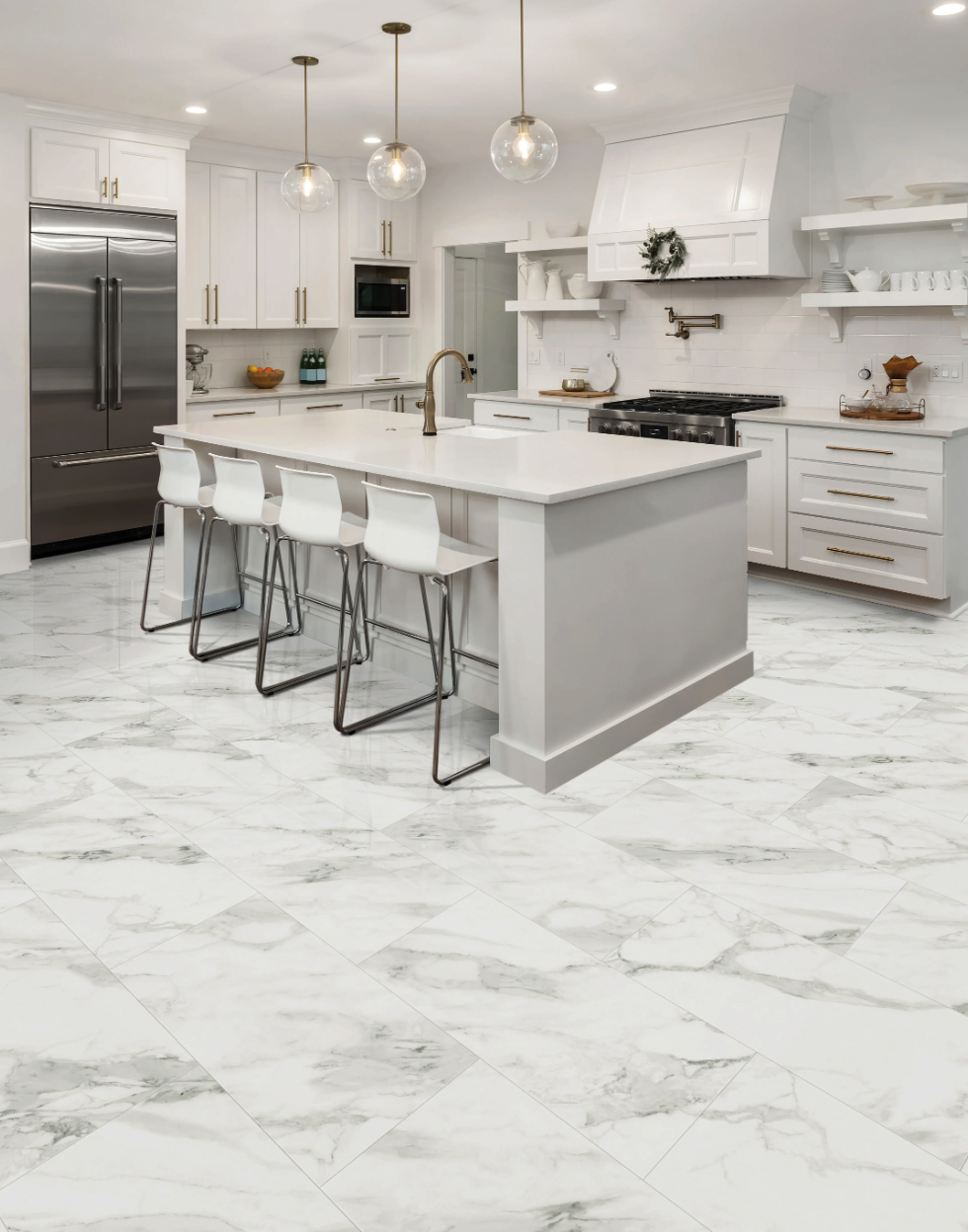 Carrara Decorative Waterproof Flooring by Stanton